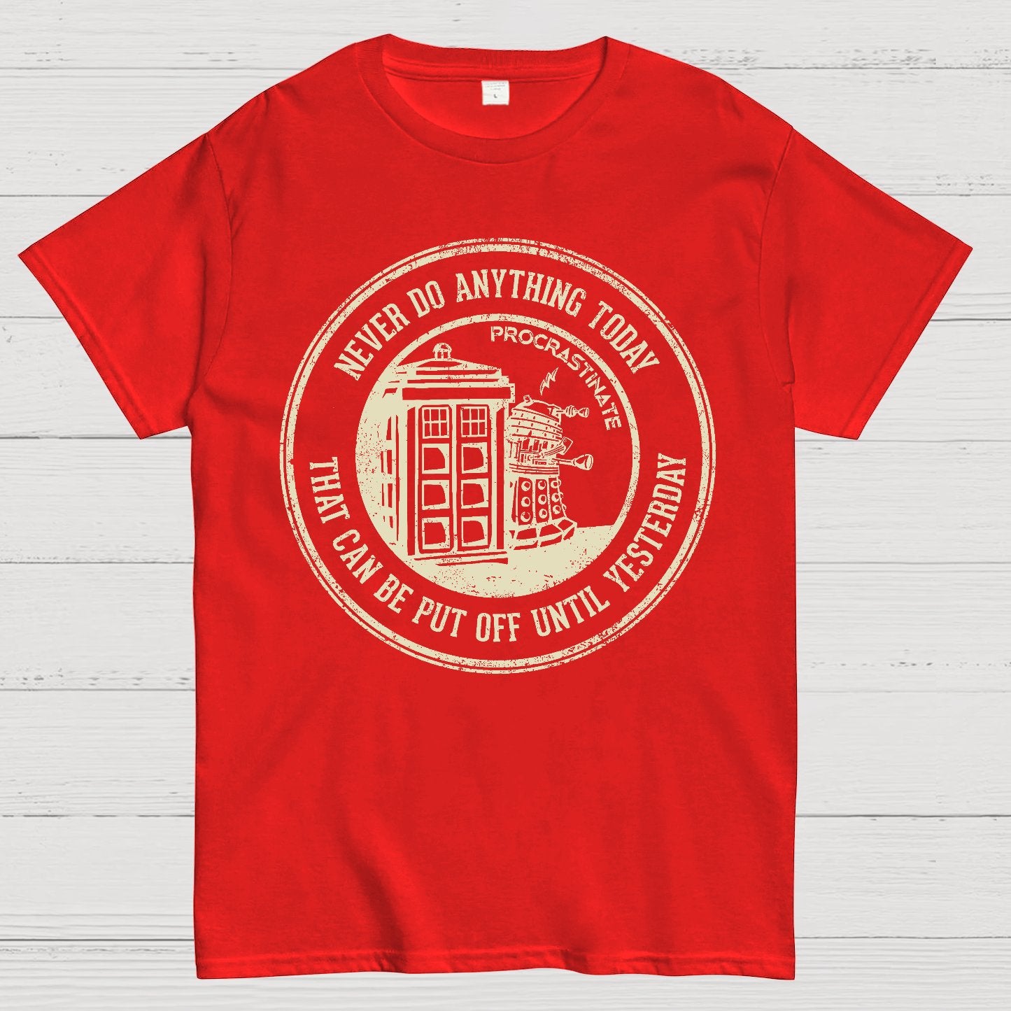 Time Travel Procrastination Geek T-Shirt