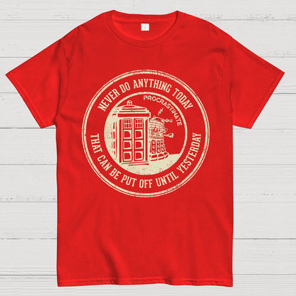 Time Travel Procrastination Geek T-Shirt
