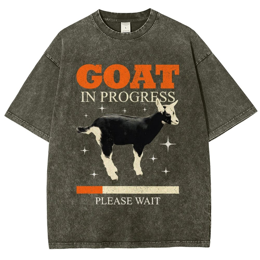 Goat In Progress Vintage Distressed T-shirt
