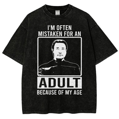I'm Often Mistaken For An Adult Because Of My Age Vintage Distressed T-shirt