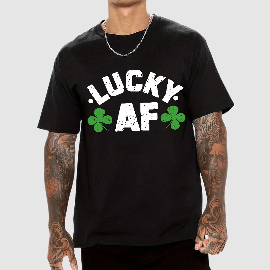 Lucky Af St. Patrick's Day Geek T-Shirt
