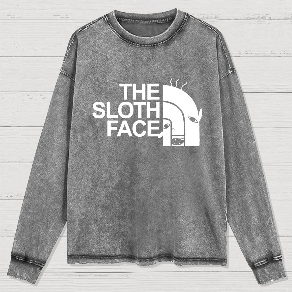 Slothface Washed Long Sleeve Tee