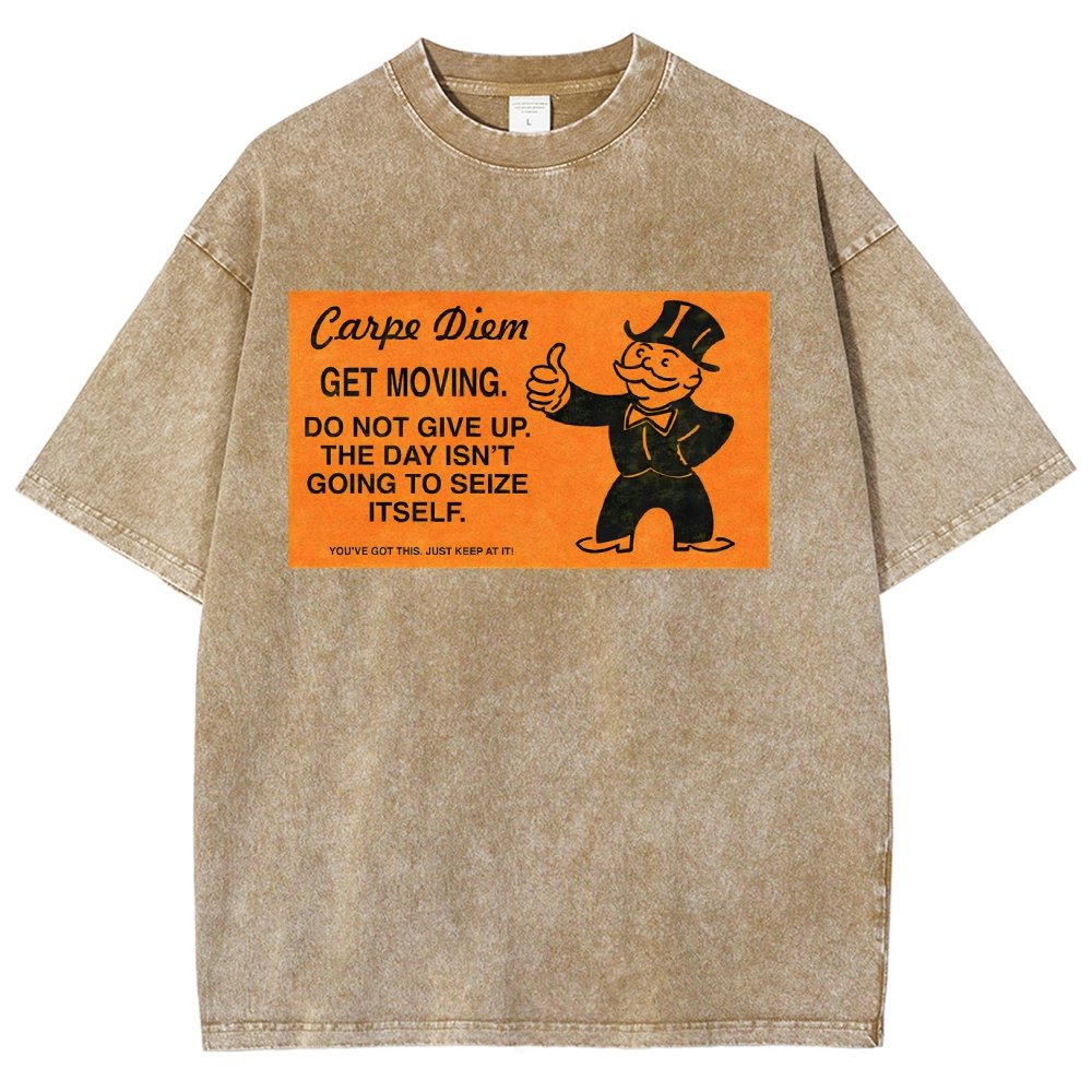 Carpe Diem Card Vintage Distressed T-shirt