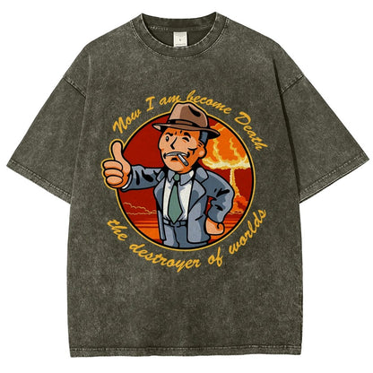Oppen Boy-Now I am become Death, the destroyer of worlds. Vintage Distressed T-shirt
