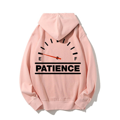 funny patience Printed Back Unisex Cotton Hoodie