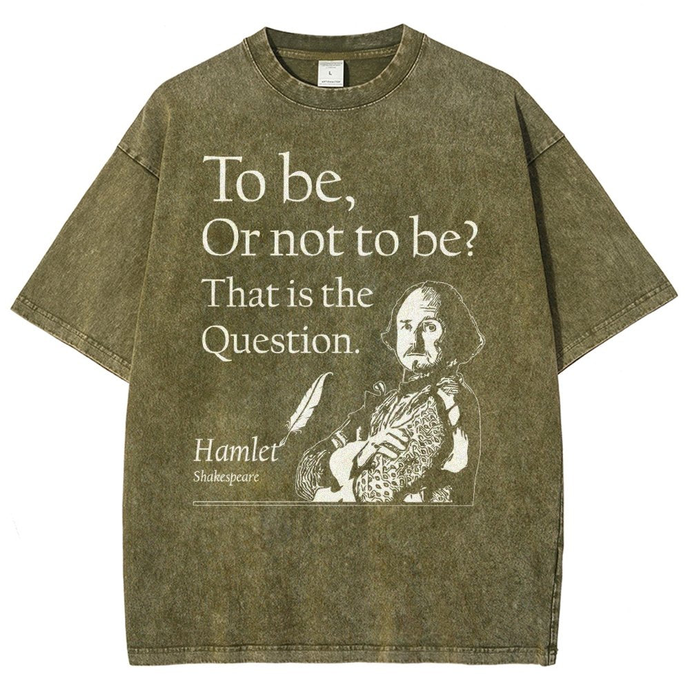 To Be Or Not To Be  Hamlet, Shakespeare Vintage Distressed T-shirt