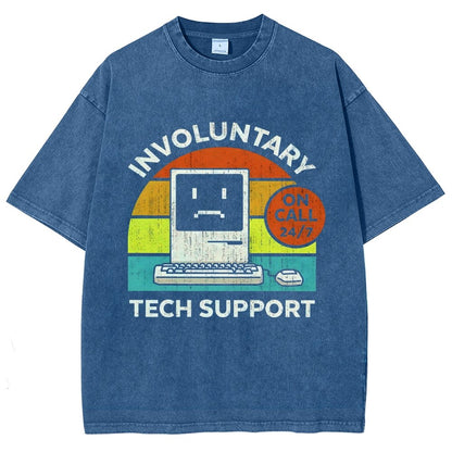 Involuntary Tech Support On Call All the time Vintage Distressed T-shirt