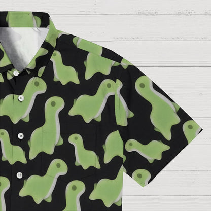 Cute Little Dinosaur Geek Hawaiian Shirt