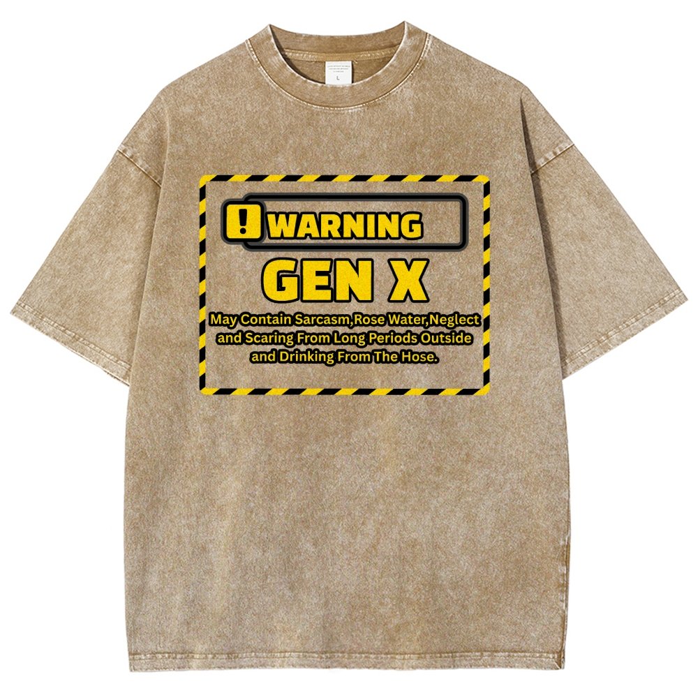 Warning Gen X - Funny Warning Design Vintage Distressed T-shirt