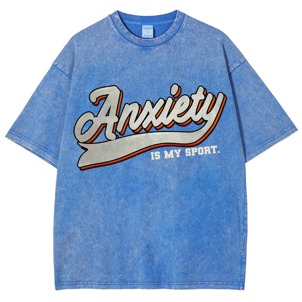 Anxiety Is My Sport Vintage Distressed T-shirt