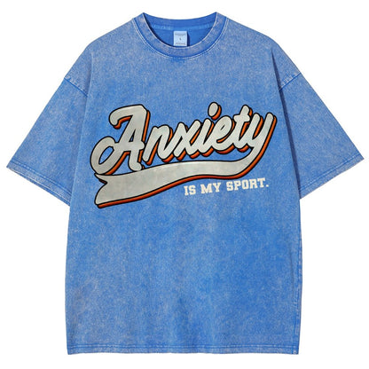 Anxiety Is My Sport Vintage Distressed T-shirt