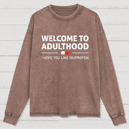 Adulthood Washed Long Sleeve Tee