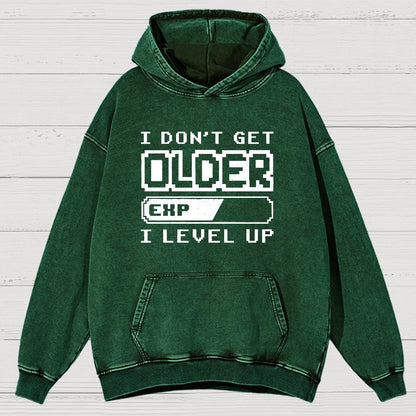 Don't Get Older, I Level UP, Nerdy Vintage Distressed Hoodie