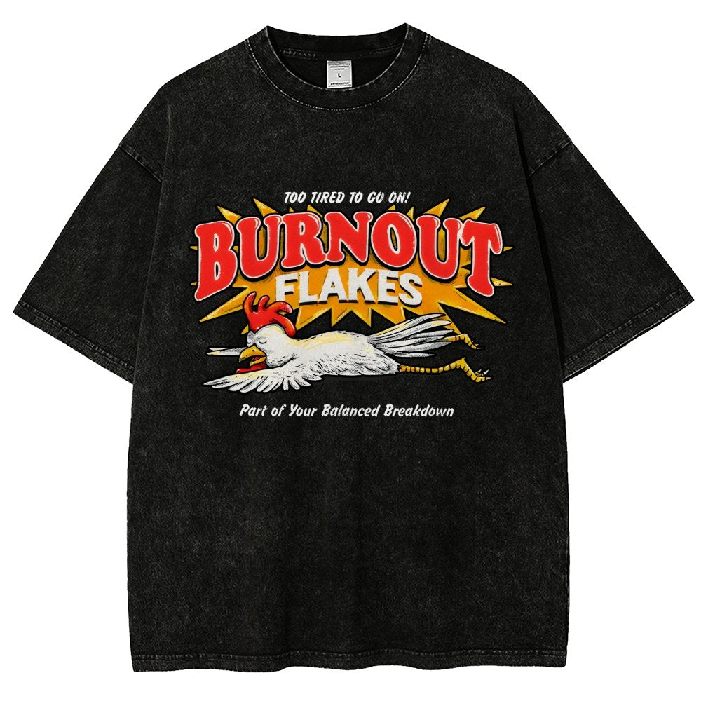 Burnout Flakes Vintage Distressed T-shirt