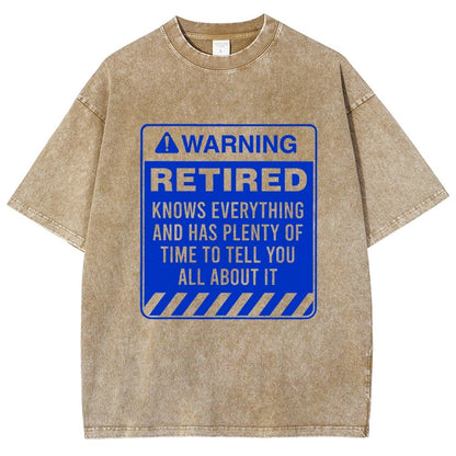 Retired Warning Vintage Distressed T-shirt