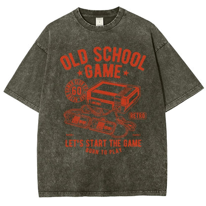 OLD SCHOOL GAME Vintage Distressed T-shirt