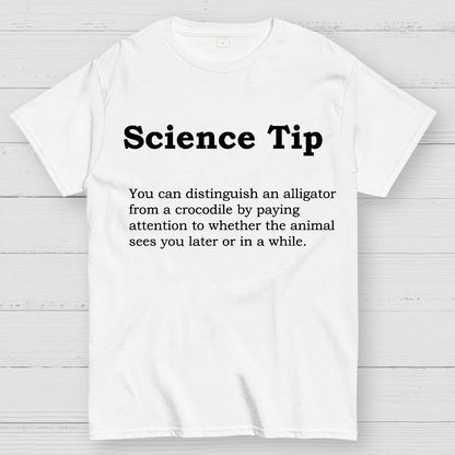 Crocodile Alligator Funny Science tip Geek T-Shirt