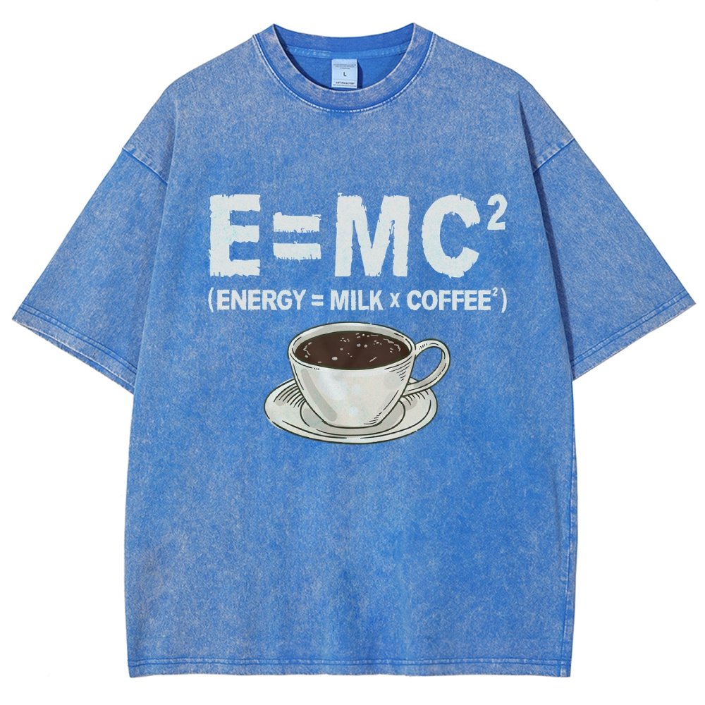 Funny Energy milk coffee science Vintage Distressed T-shirt