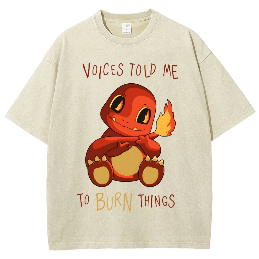 Game Voices Told me to Burn Things Vintage Distressed T-shirt
