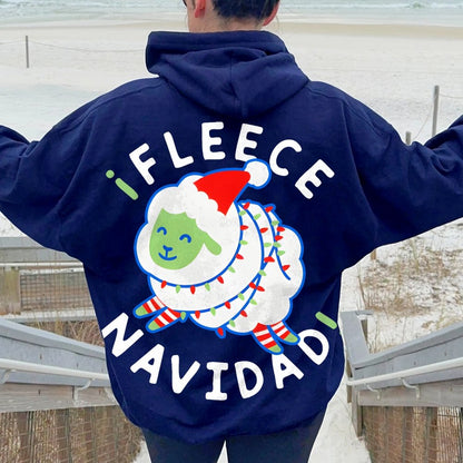 iFleece Navidad! Printed Back Cotton Hoodie