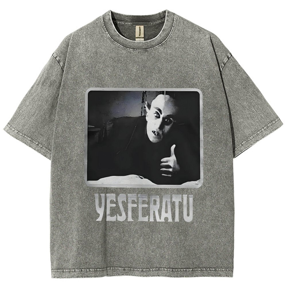 Yesferatu Funny Horror Retro Vintage Distressed T-shirt
