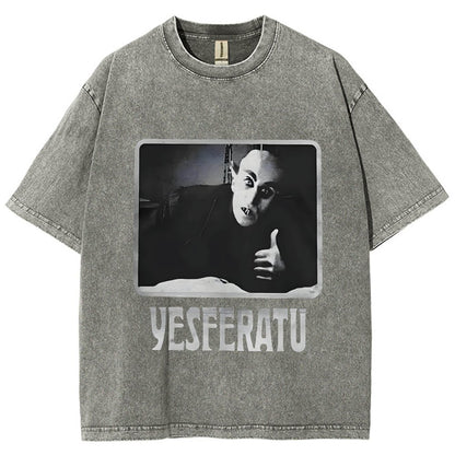 Yesferatu Funny Horror Retro Vintage Distressed T-shirt