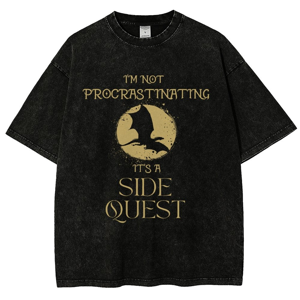 I'm Not Procrastinating It's A Side Quest Vintage Distressed T-shirt