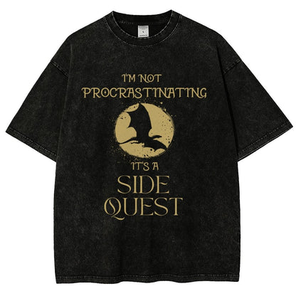 I'm Not Procrastinating It's A Side Quest Vintage Distressed T-shirt