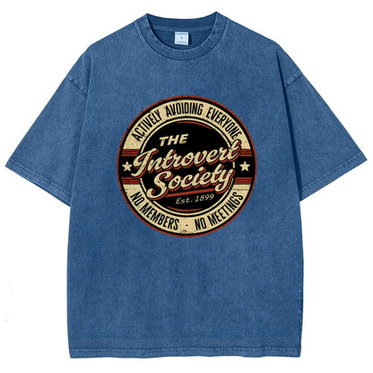 The Introvert Society Vintage Distressed T-shirt
