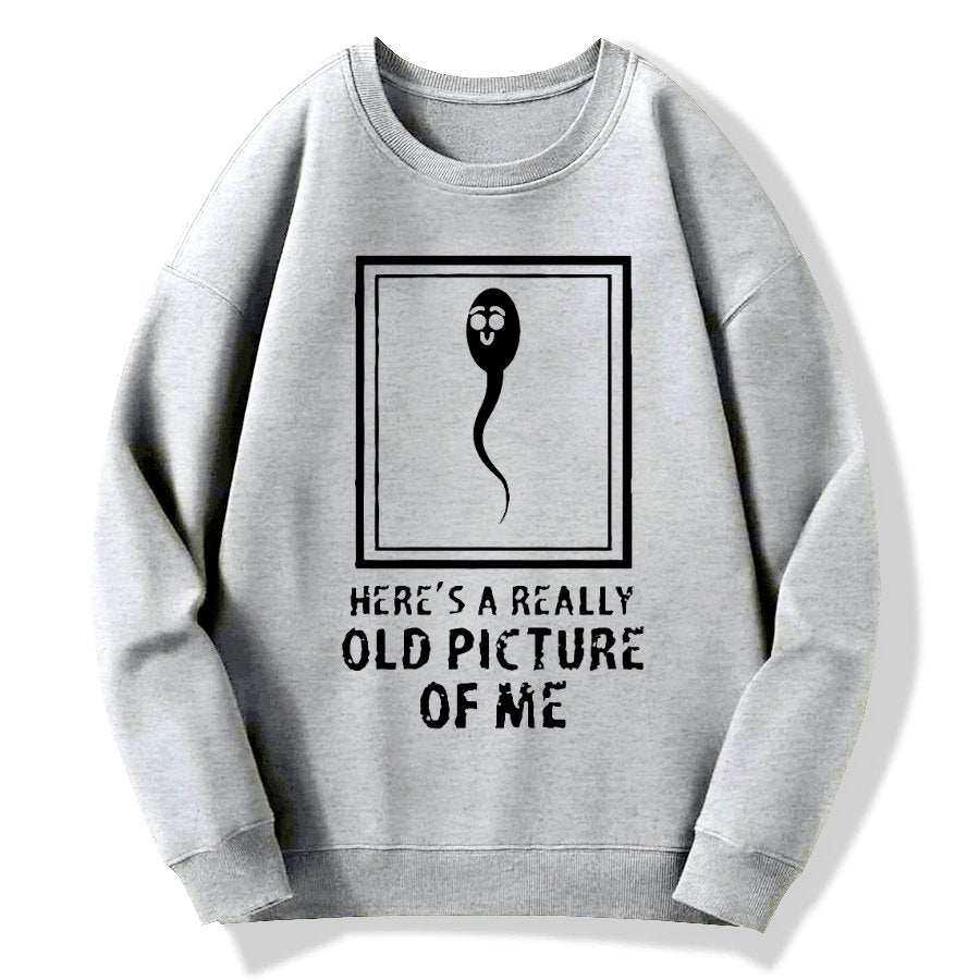 Here's A Really Old Picture Of Me Geek Cotton Sweatshirt