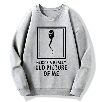 Here's A Really Old Picture Of Me Geek Cotton Sweatshirt