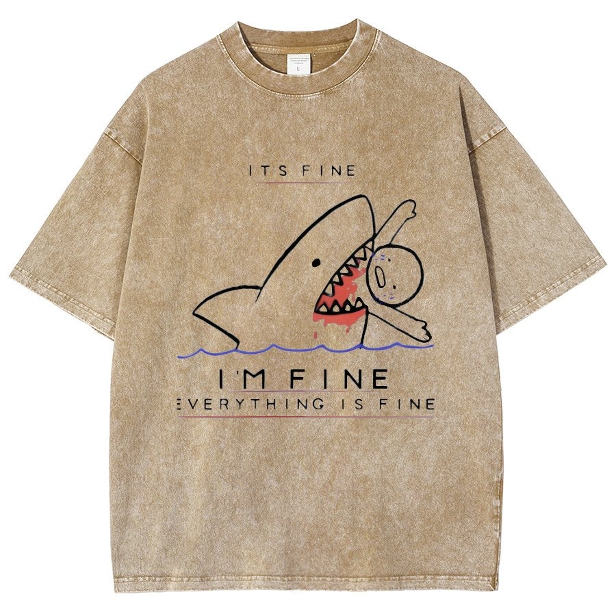I'M Fine Vintage Distressed T-shirt