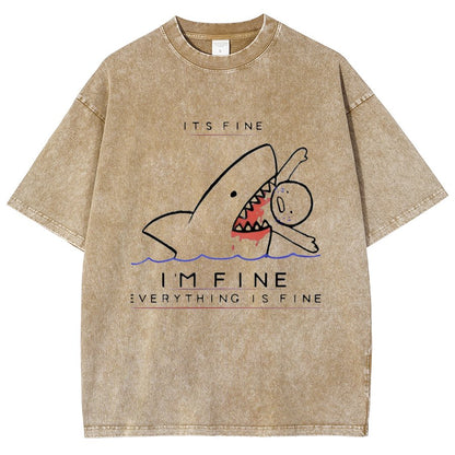 I'M Fine Vintage Distressed T-shirt