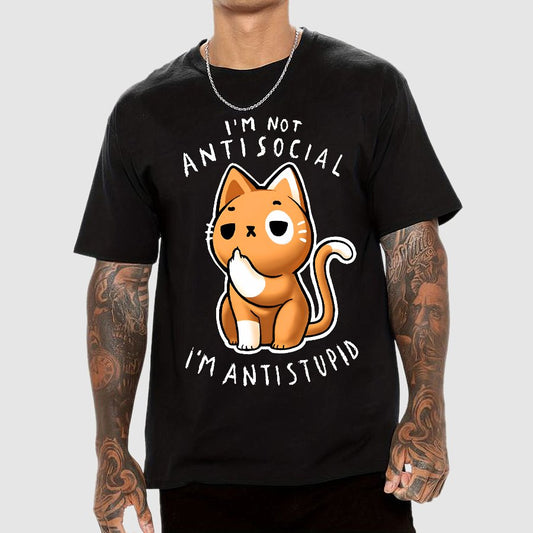I'm not Antisocial, I'm Antistupid Geek T-Shirt