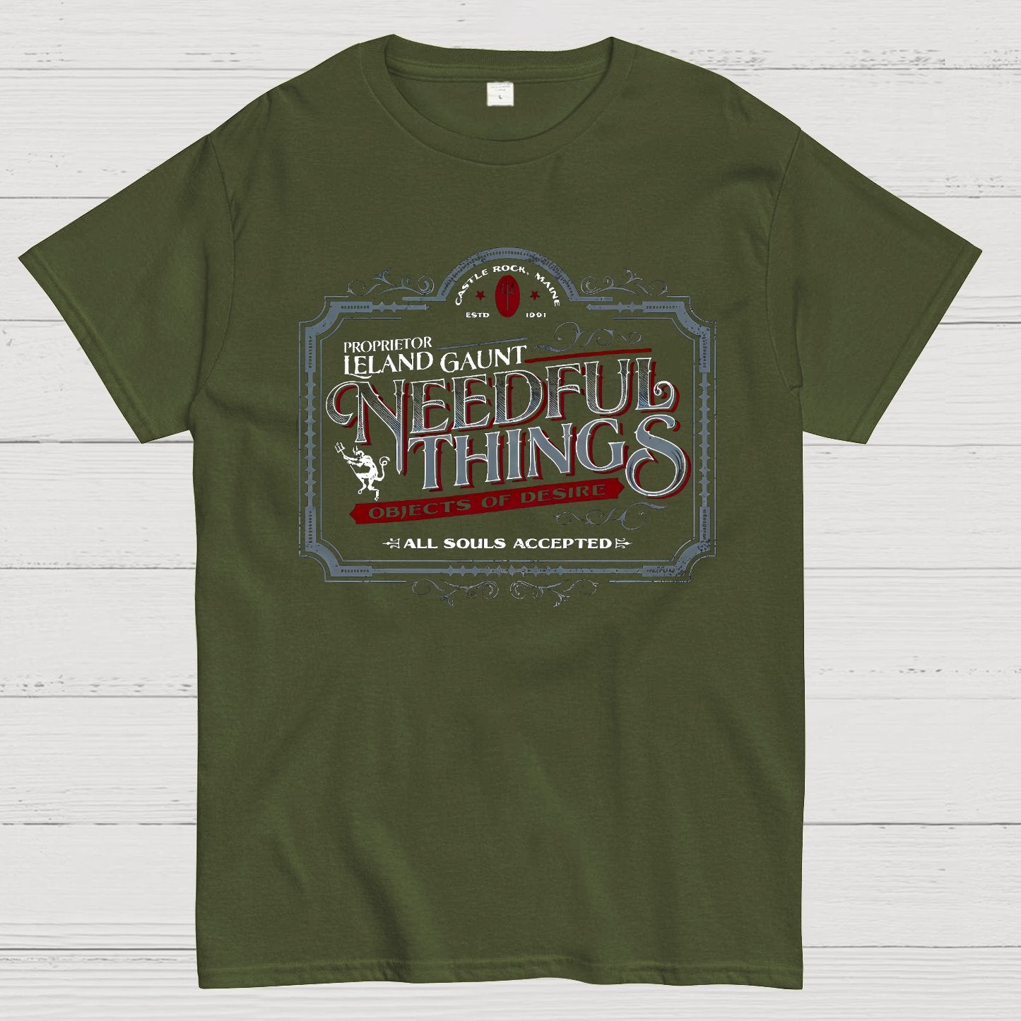 Needful Things Gothic Horror Graphic Geeky T-Shirt