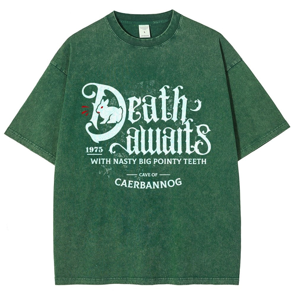 Death Awaits Vintage Distressed T-shirt