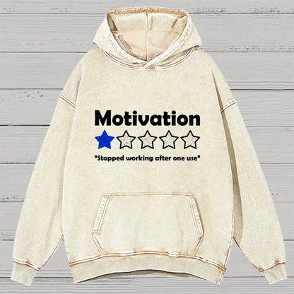 Motivation Review Vintage Distressed Hoodie