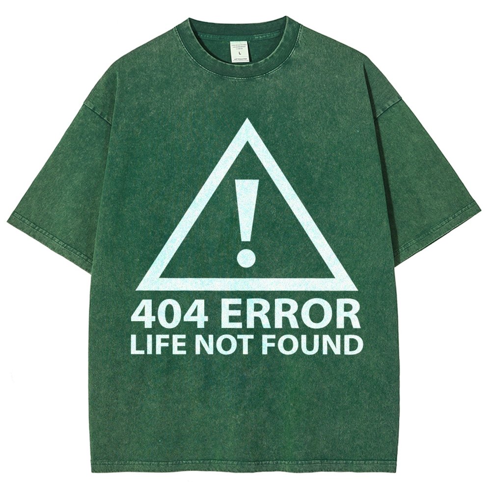 404 Error Life Not Found Vintage Distressed T-shirt