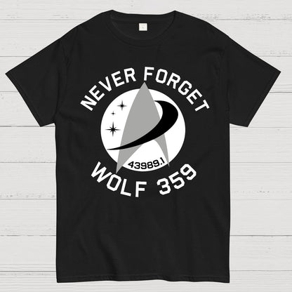 Never Forget Wolf 359 Geek T-Shirt
