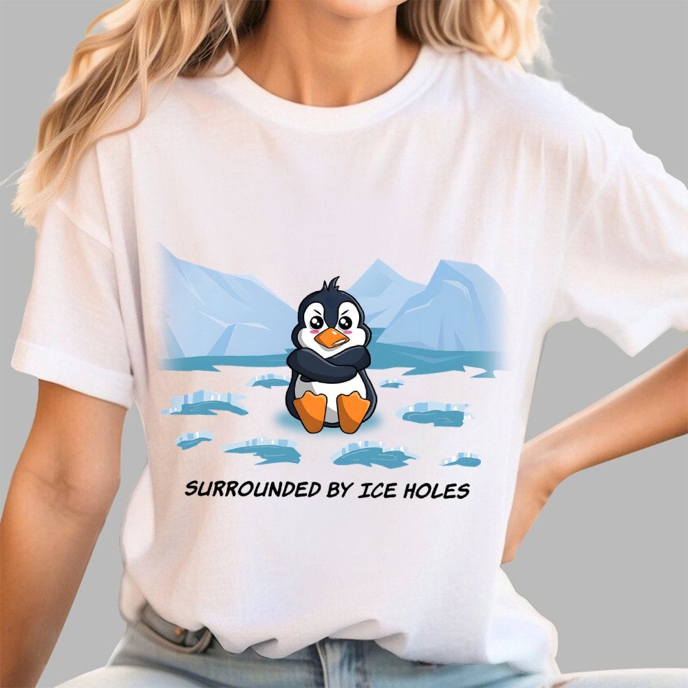 Surrounded By Ice Holes Geek T-Shirt