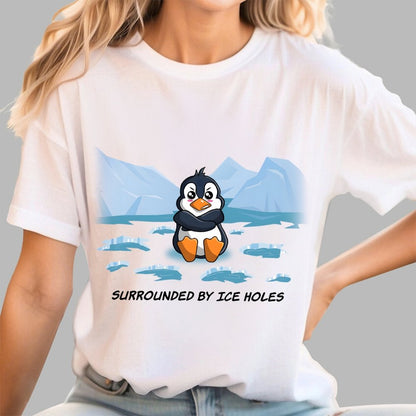 Surrounded By Ice Holes Geek T-Shirt