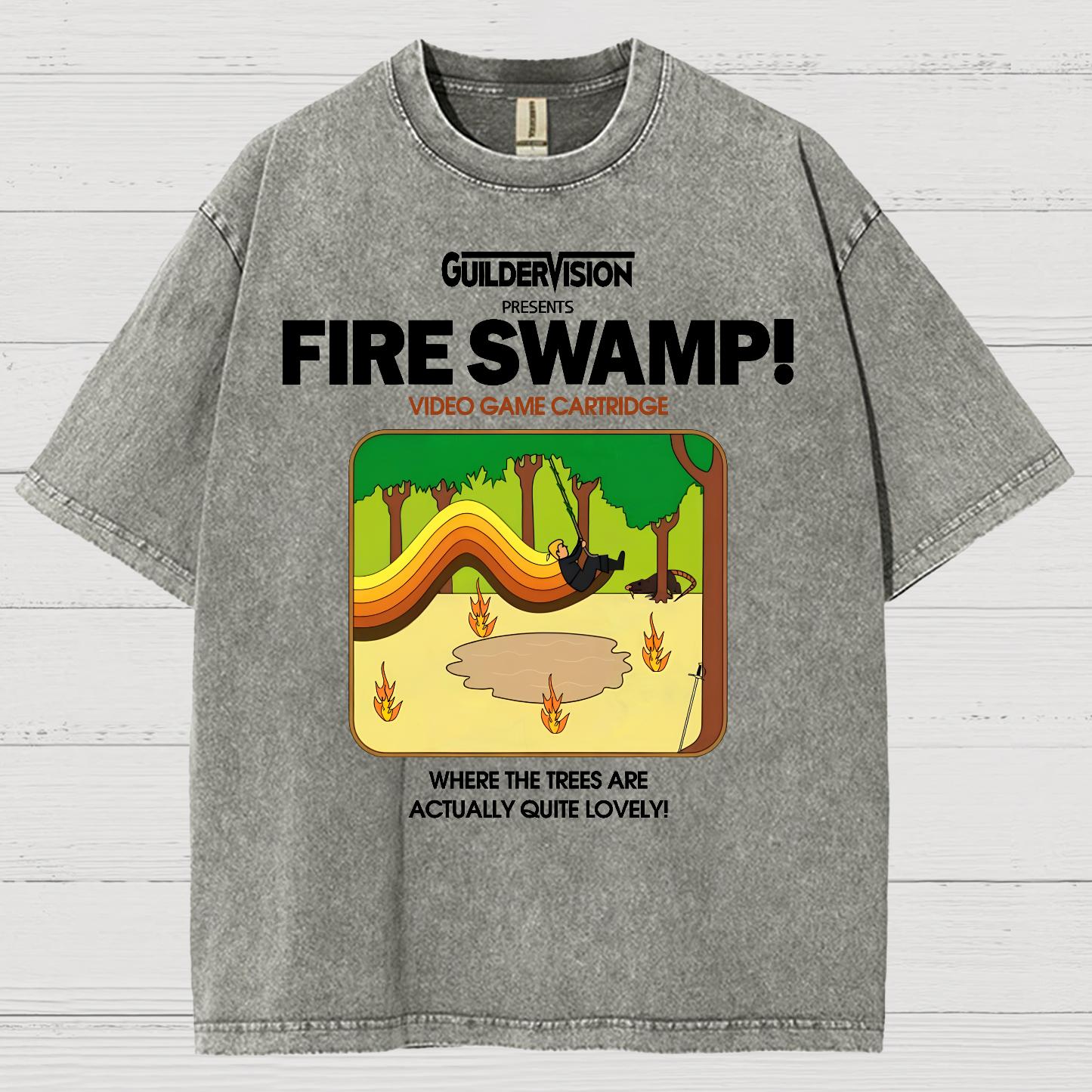 Retro Blazing Marsh Vintage Distressed T-shirt