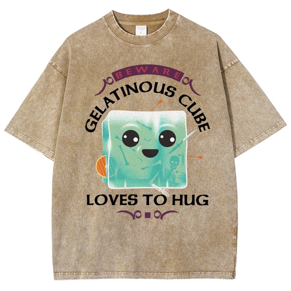 Gelatinous Cube Loves To Hug Vintage Distressed T-shirt