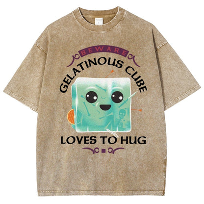 Gelatinous Cube Loves To Hug Vintage Distressed T-shirt