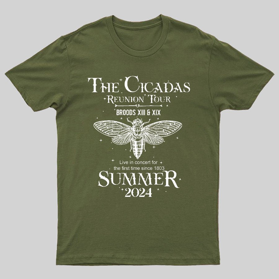 The Cicada Reunion U.S Tour 2024 Cicada Geeky T-Shirt