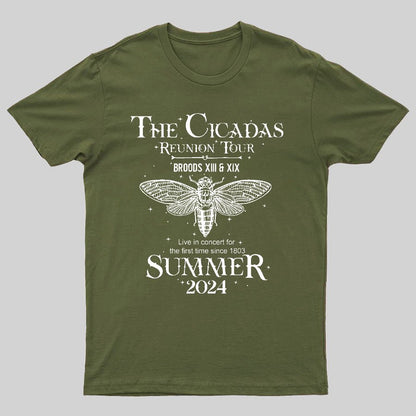 The Cicada Reunion U.S Tour 2024 Cicada Geeky T-Shirt