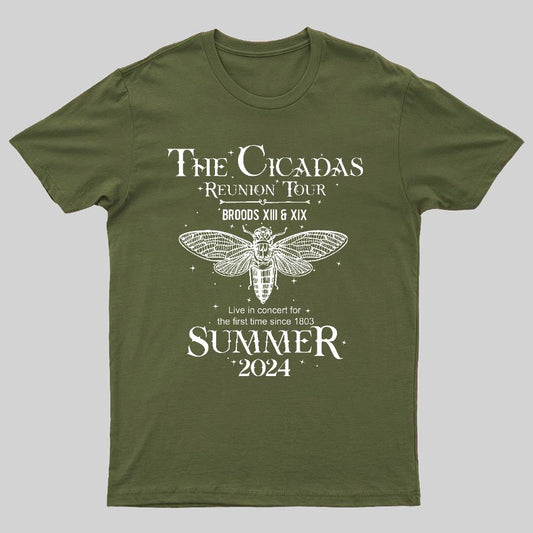 The Cicada Reunion U.S Tour 2024 Cicada Geeky T-Shirt