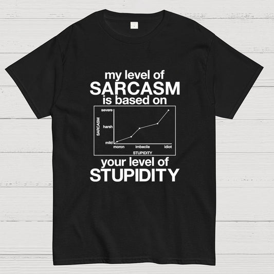 Sarcasm Level Chart Geek T-Shirt