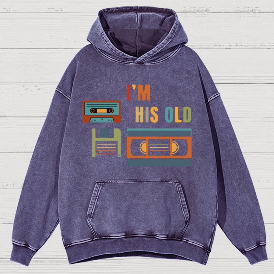 Im This Old Vintage Nerd Vintage Distressed Hoodie