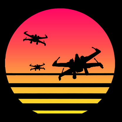 Sunset And Fighter Planes Geek Cotton Sweatshirt